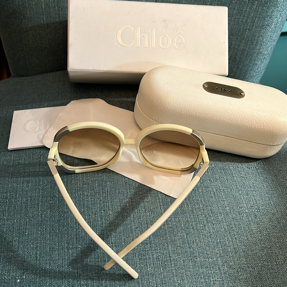 Chloe Cream Sunglasses Full Inclusion NWT - Picture 8 of 11